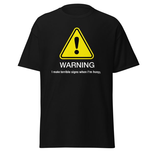 “Warning” classic tee – Dark hues