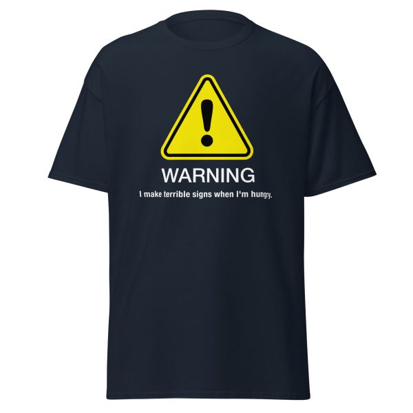 “Warning” classic tee – Dark hues - Image 3