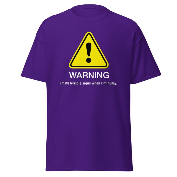 “Warning” classic tee – Dark hues - Image 5