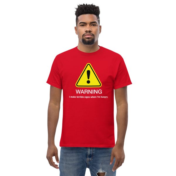 “Warning” classic tee – Dark hues - Image 8