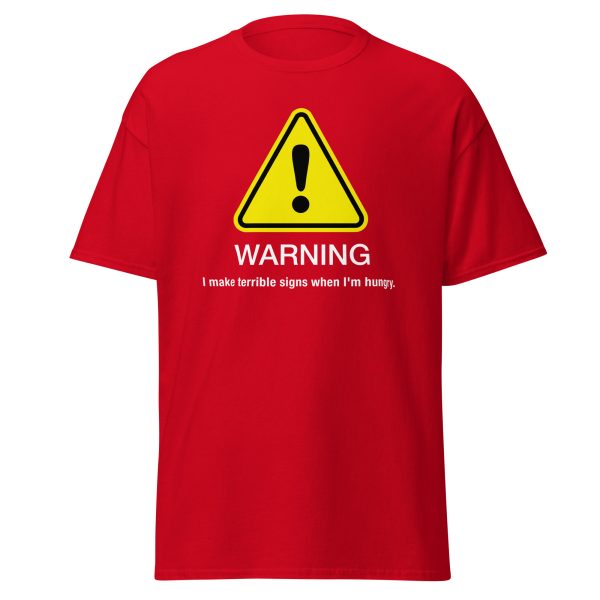 “Warning” classic tee – Dark hues - Image 7