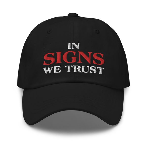 "In Signs We Trust" – Dark Shades Hat - Image 6