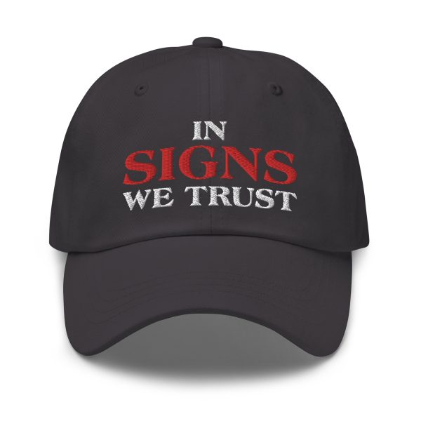 "In Signs We Trust" – Dark Shades Hat - Image 8