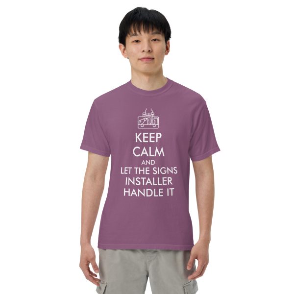 “Keep Calm” Unisex garment-dyed heavyweight t-shirt - White Letters - Image 6