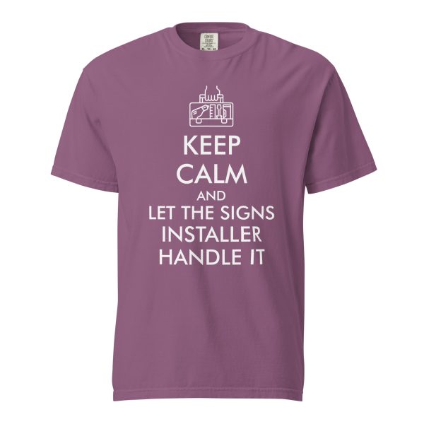 “Keep Calm” Unisex garment-dyed heavyweight t-shirt - White Letters - Image 16