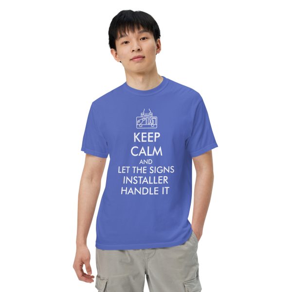 “Keep Calm” Unisex garment-dyed heavyweight t-shirt - White Letters - Image 7