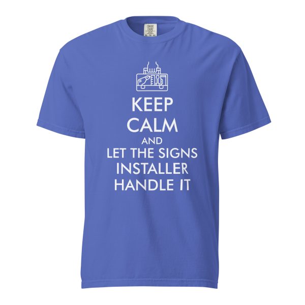 “Keep Calm” Unisex garment-dyed heavyweight t-shirt - White Letters - Image 17