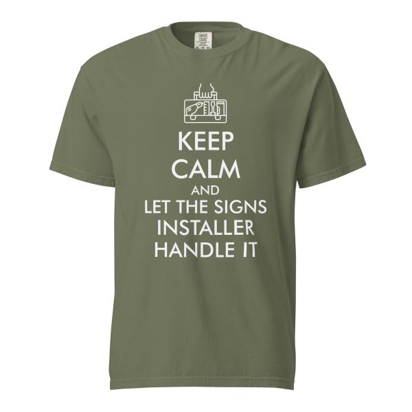 “Keep Calm” Unisex garment-dyed heavyweight t-shirt - White Letters - Image 18