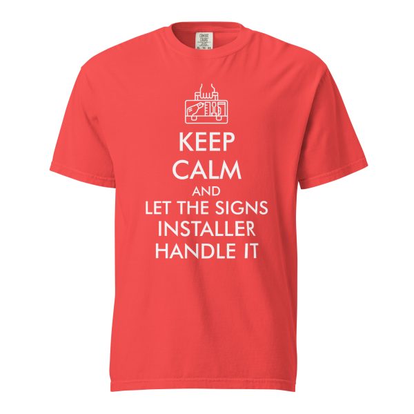 “Keep Calm” Unisex garment-dyed heavyweight t-shirt - White Letters - Image 19