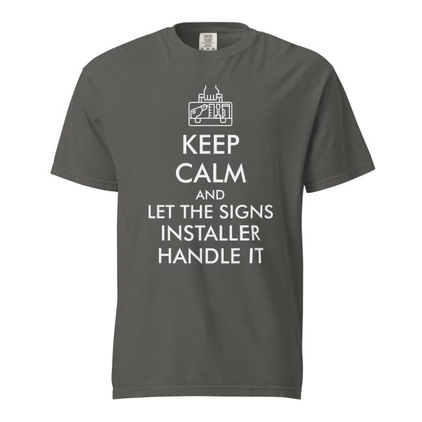 “Keep Calm” Unisex garment-dyed heavyweight t-shirt - White Letters - Image 15