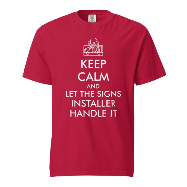 “Keep Calm” Unisex garment-dyed heavyweight t-shirt - White Letters - Image 13