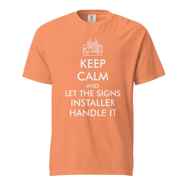 “Keep Calm” Unisex garment-dyed heavyweight t-shirt - White Letters - Image 22