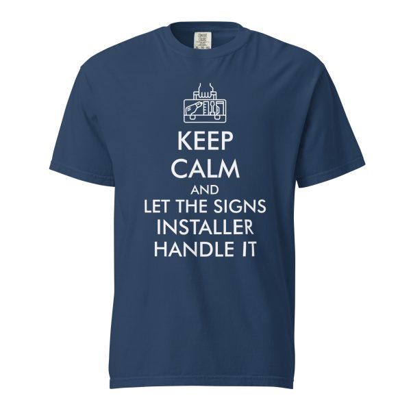 “Keep Calm” Unisex garment-dyed heavyweight t-shirt - White Letters - Image 14