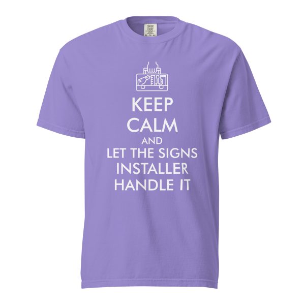 “Keep Calm” Unisex garment-dyed heavyweight t-shirt - White Letters - Image 20