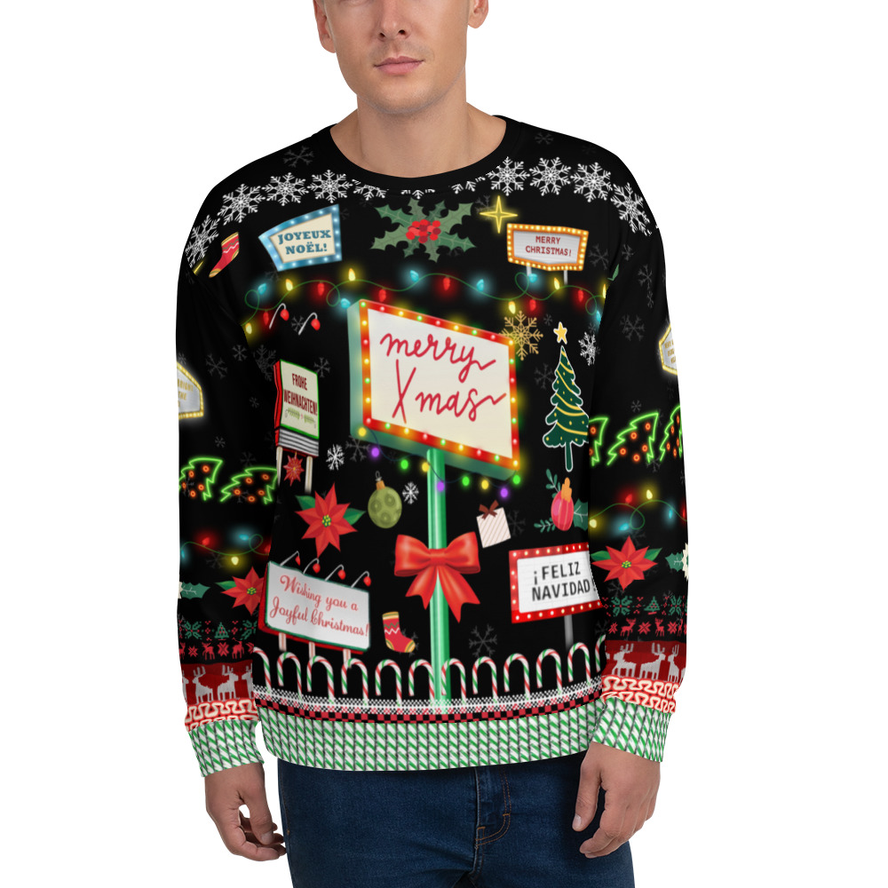 Signs of Christmas Ugly Sweater (Unisex Sweatshirt) - Image 3