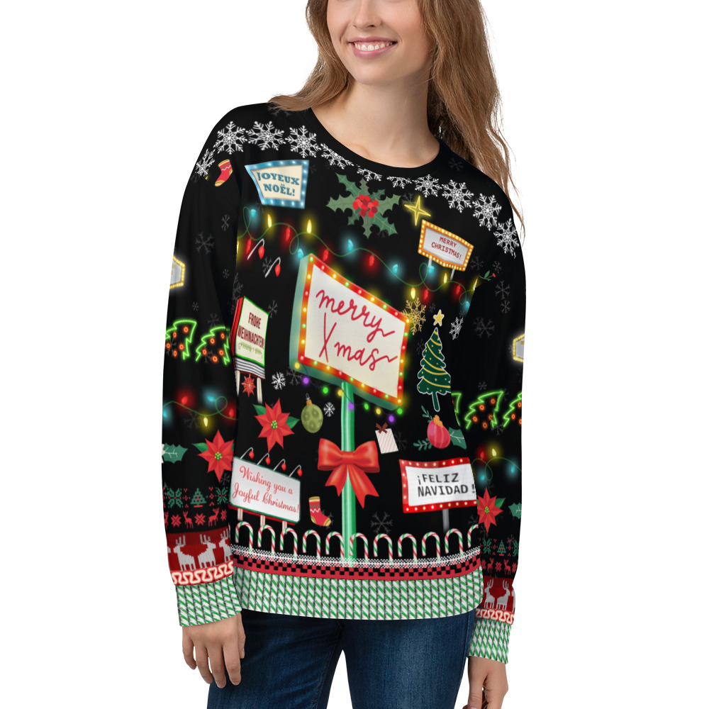 Signs of Christmas Ugly Sweater (Unisex Sweatshirt) - Image 2