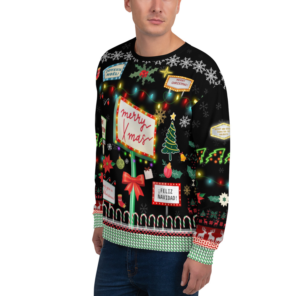 Signs of Christmas Ugly Sweater (Unisex Sweatshirt) - Image 8