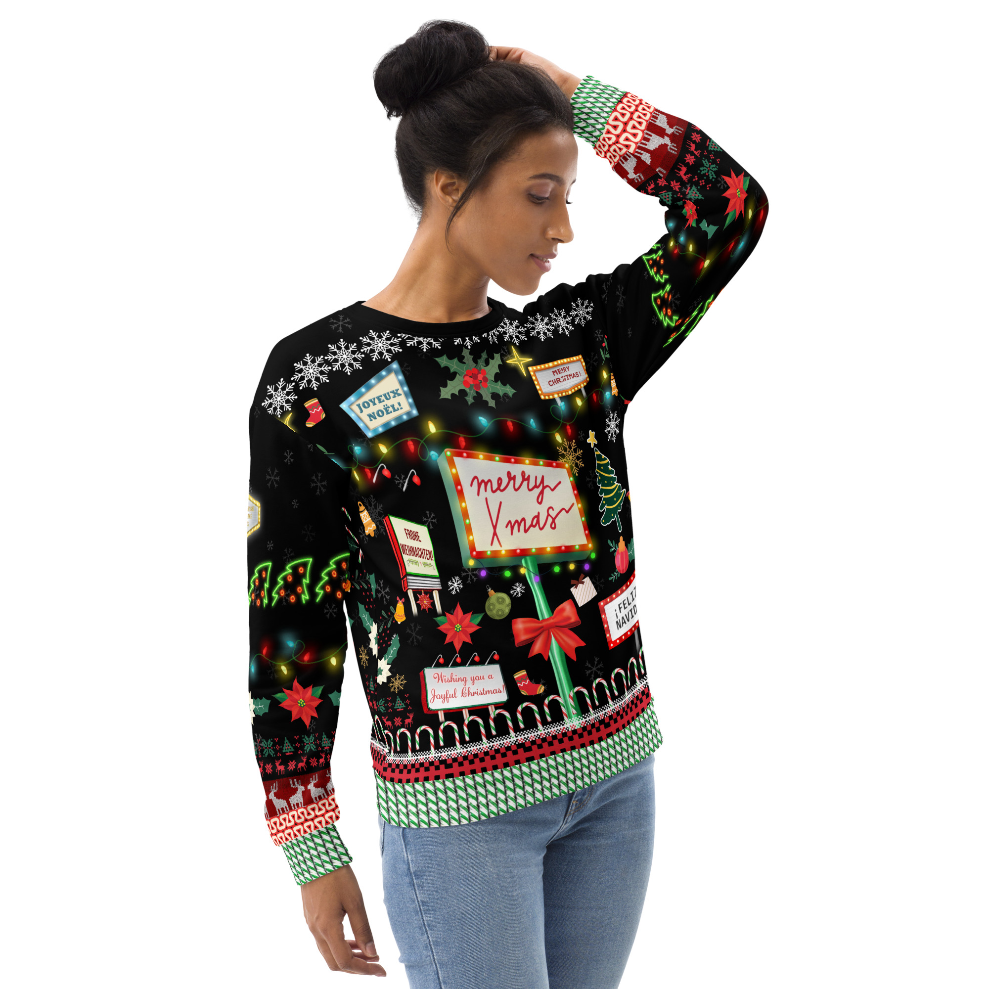 Signs of Christmas Ugly Sweater (Unisex Sweatshirt) - Image 6