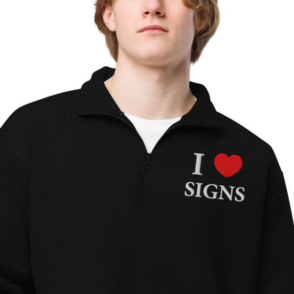 "I love Signs" Unisex fleece pullover - Image 2