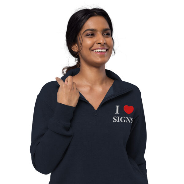 "I love Signs" Unisex fleece pullover - Image 3