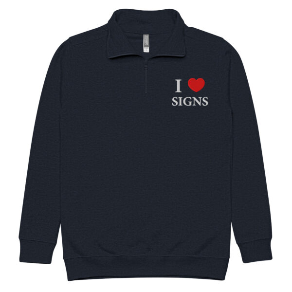 "I love Signs" Unisex fleece pullover - Image 4