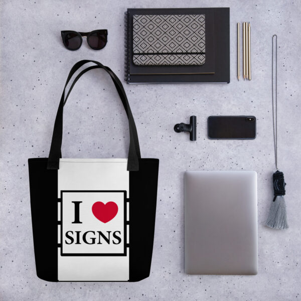 "I love Signs" Tote bag - Image 2