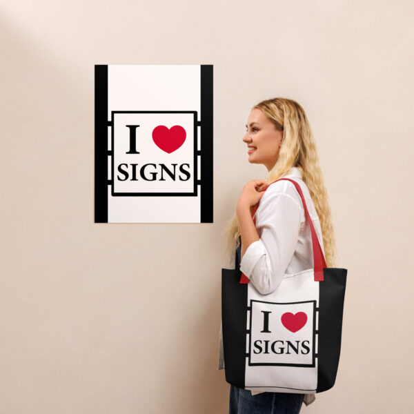 "I love Signs" Tote bag - Image 4