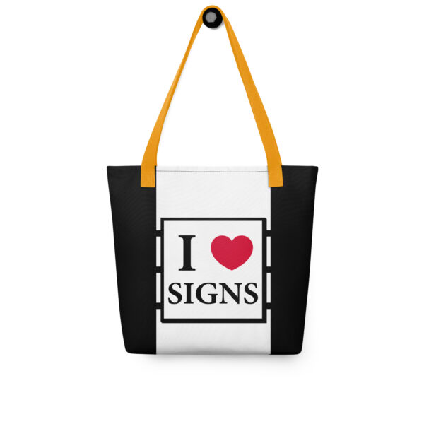 "I love Signs" Tote bag - Image 5